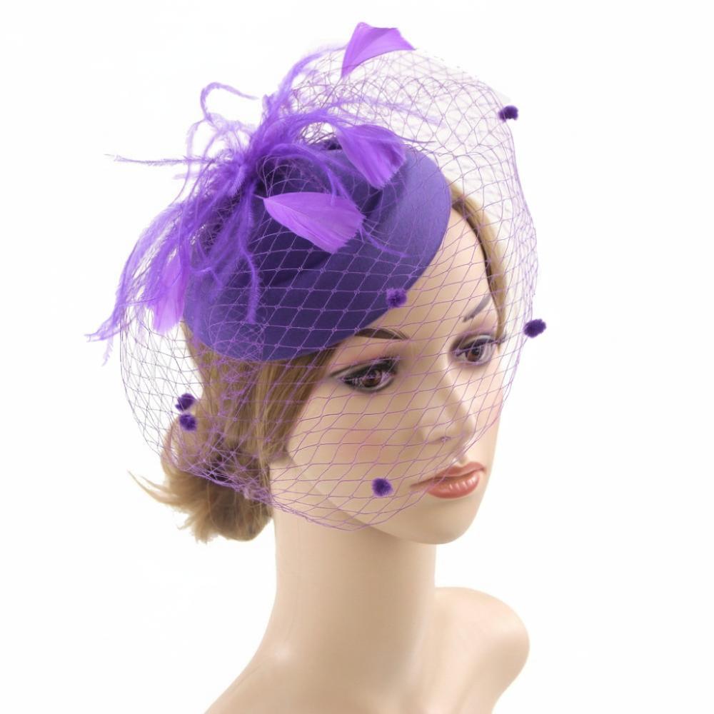Fishnet Veil Felt Fascinator Hat Elegant Pillbox Hats New Wedding Veil Hat Wedding Party