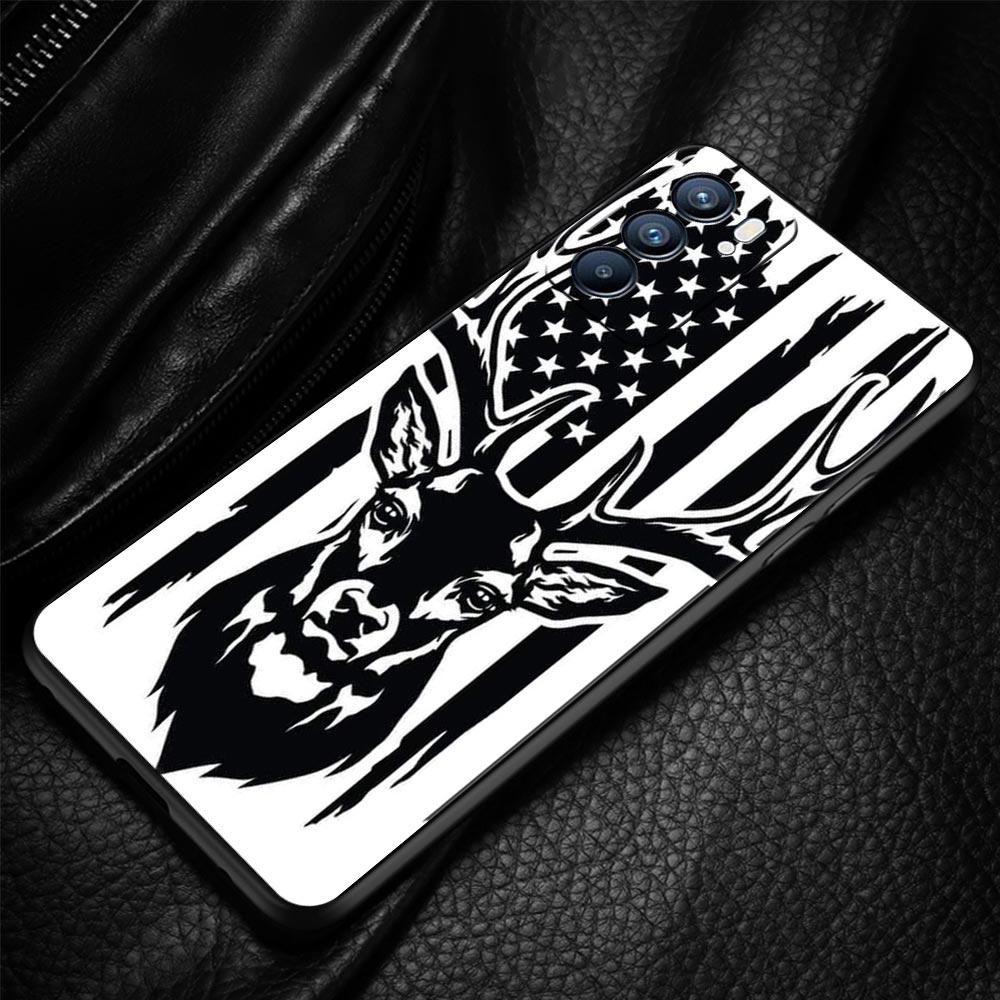 Phone Case Cover For Oppo A17 A31 A54 A57 A78 A79 Find X5 X6 Reno 7 8 10 11 12 13 F Pro 5G Soft TPU Shell Deer Hunting Camo Bags