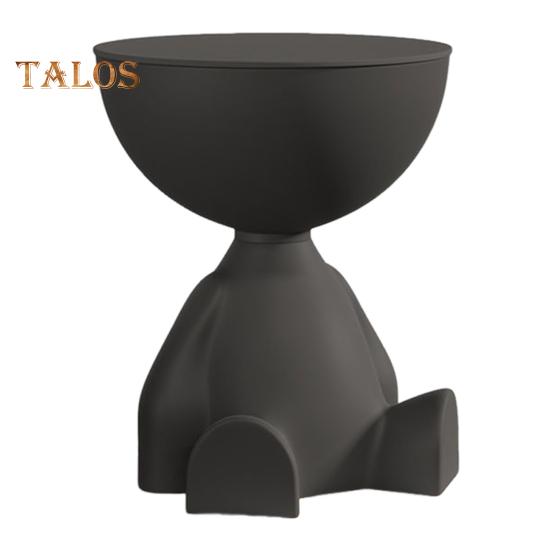 Flat Head Coffee Table with Storage Compartment Round End Table Bedroom Kitchen Living Room Small Space Sofa Bedside Nightstand Side Desk