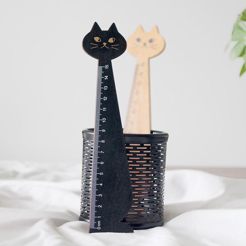 6PCS Wooden Ruler Korean Style Accessories School Supplies Measuring Tool Drawing Gift Stationery Ruler for Girls Boys