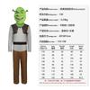 Halloween Shrek Fiona Princess Cosplay Green Dress Costume for Kids Adults Unisex Party Outfit