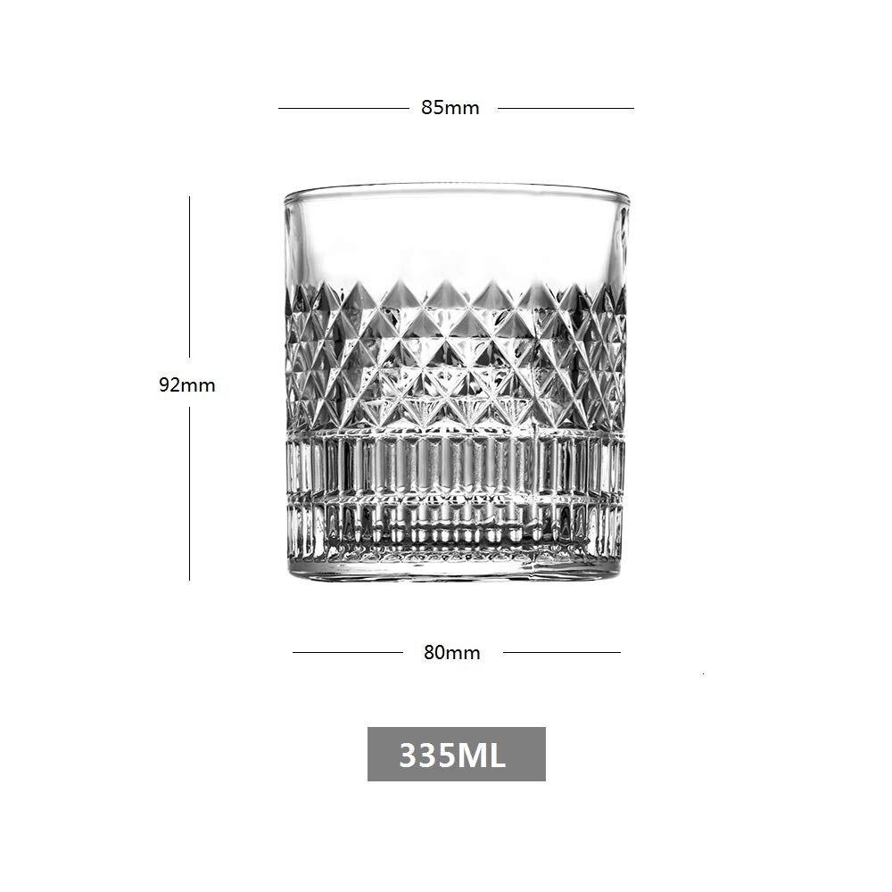 4 Styles 4pcs Clear Crystal Whisky Glasses Set Rocks Wine Glasses Glassware for Cocktail Scotch Bourbon Gin Brandy Rum Drinks