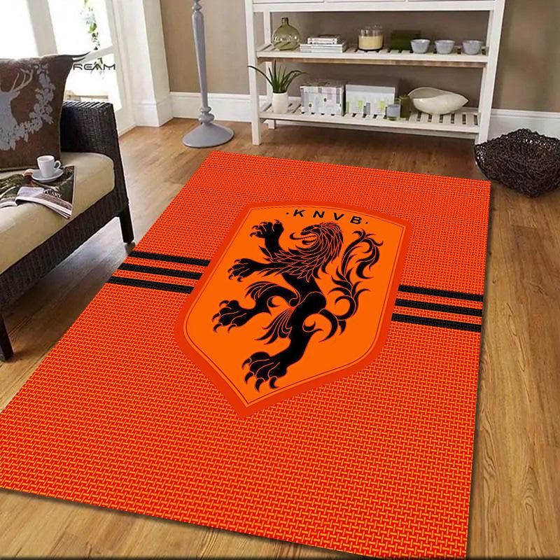 KNVB Flannel Pattern Square Carpet,Area Rug,Carpet Rug for Living Room Bedroom Sofa Playroom Decor,Non-slip Floor Mat