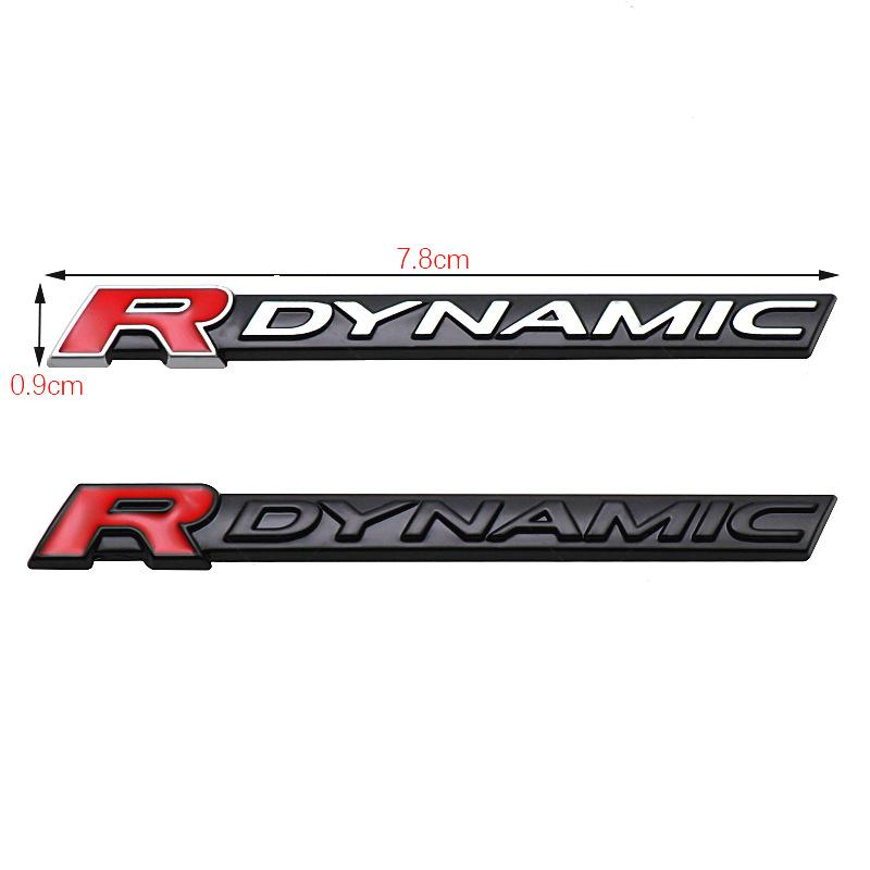 Металлический логотип R DYNAMIC для автомобиля, эмблема, наклейка для бокового крыла, багажника, для VELAR Sport Discovery Evoque HSE Defender