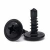 ShopXJ Black Self-Tapping Screws with Thin Washers, M4.2, Pack of 100 (M4.2*16)