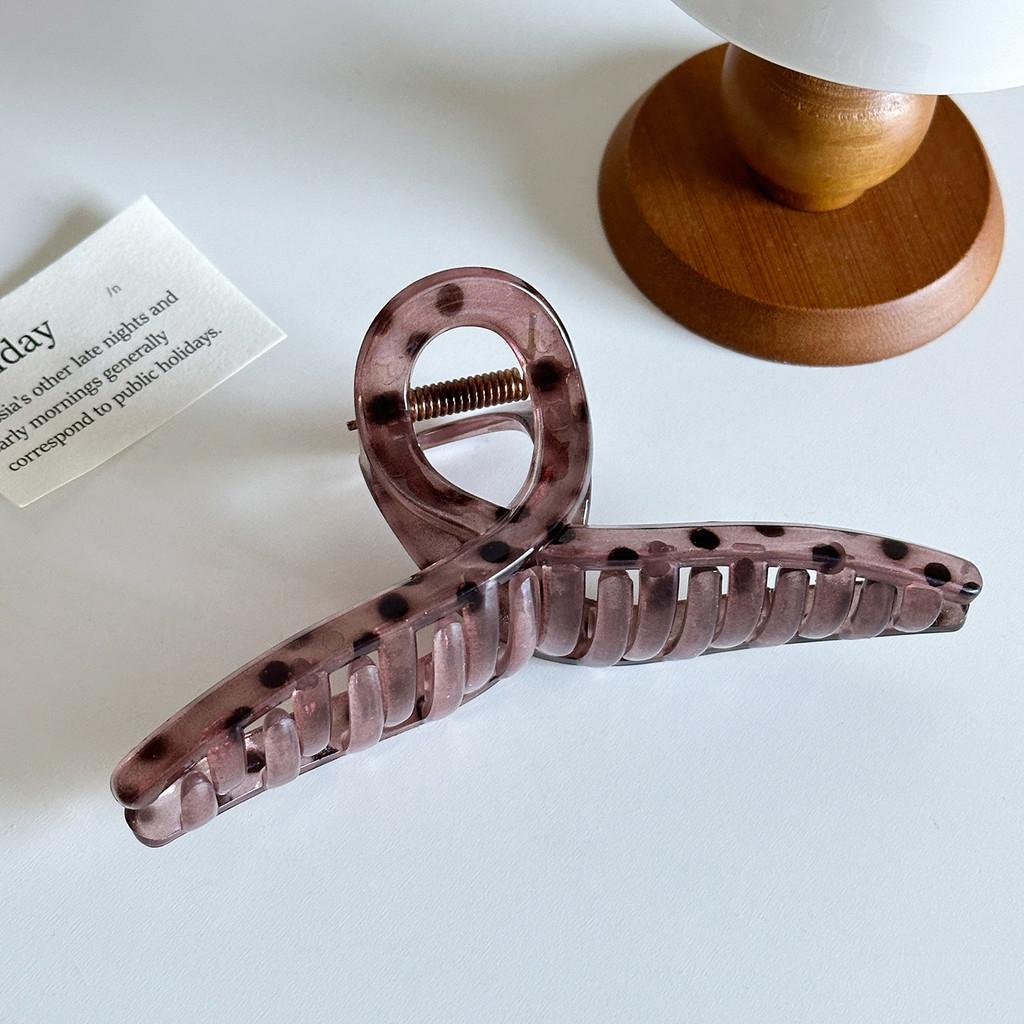 Элегантная корейская заколка-краб для волос в крупный горошек с шикарным модным дизайном для женщин