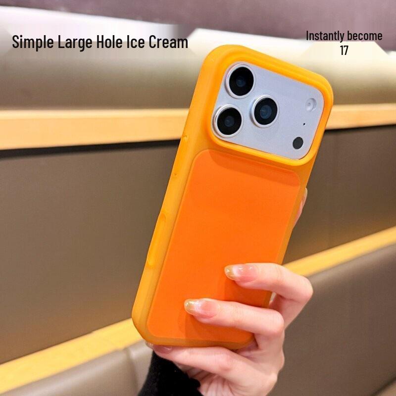 iPhone 17 Pro Max Case: Original Large Window Jelly Ice Cream Design, 17 Buttons, Apple-Compatible