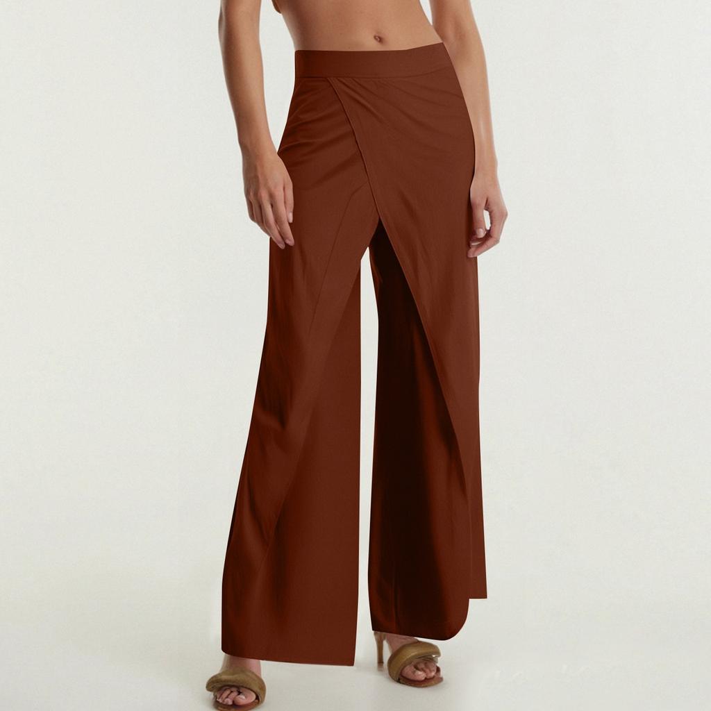 Женские модные однотонные спортивные штаны для фитнеса и йоги, широкие брюки