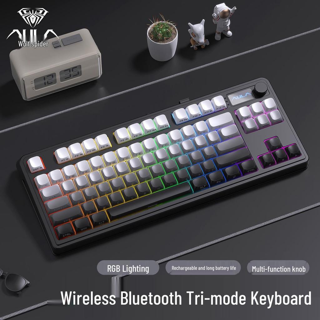 S3187 Bluetooth и проводная тихая механическая клавиатура для ноутбука/настольного компьютера
