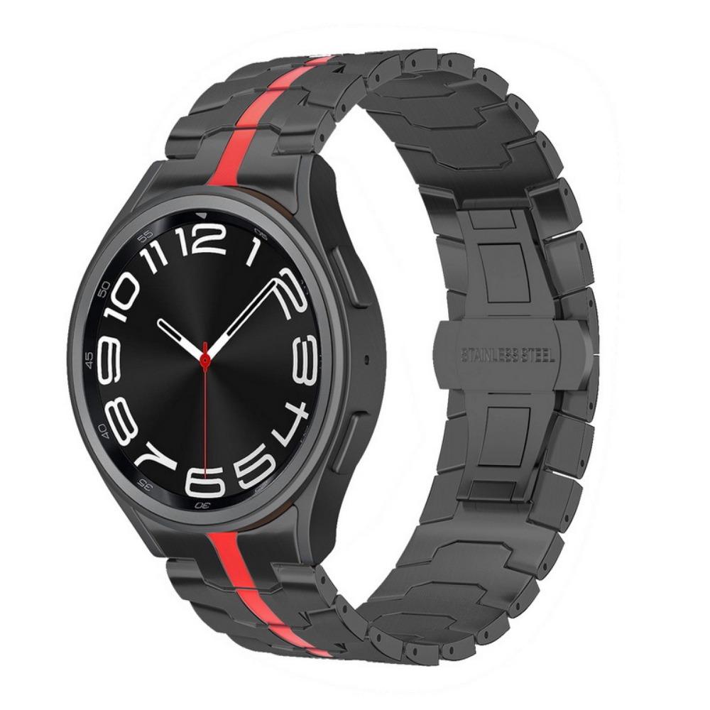 Ремешок титанового цвета для Samsung Galaxy Watch 6 Classic 47 мм 43 мм/5 Pro 45 мм Металлический браслет для Galaxy Watch 7 6 5 4 44 мм 40 мм