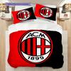 AC Milan Pattern Bedding Quilt Set Quilt Cover Pillowcase Home Decoration Birthday Gift (1 * duvet cover + 2 * pillowcase, without core)