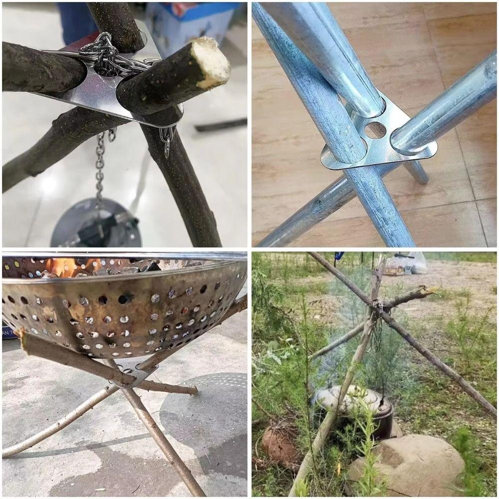 Adjustable Chain Campfire Tripod Pot Rack Stainless Steel Pot Rack Hanger Bonfire Party