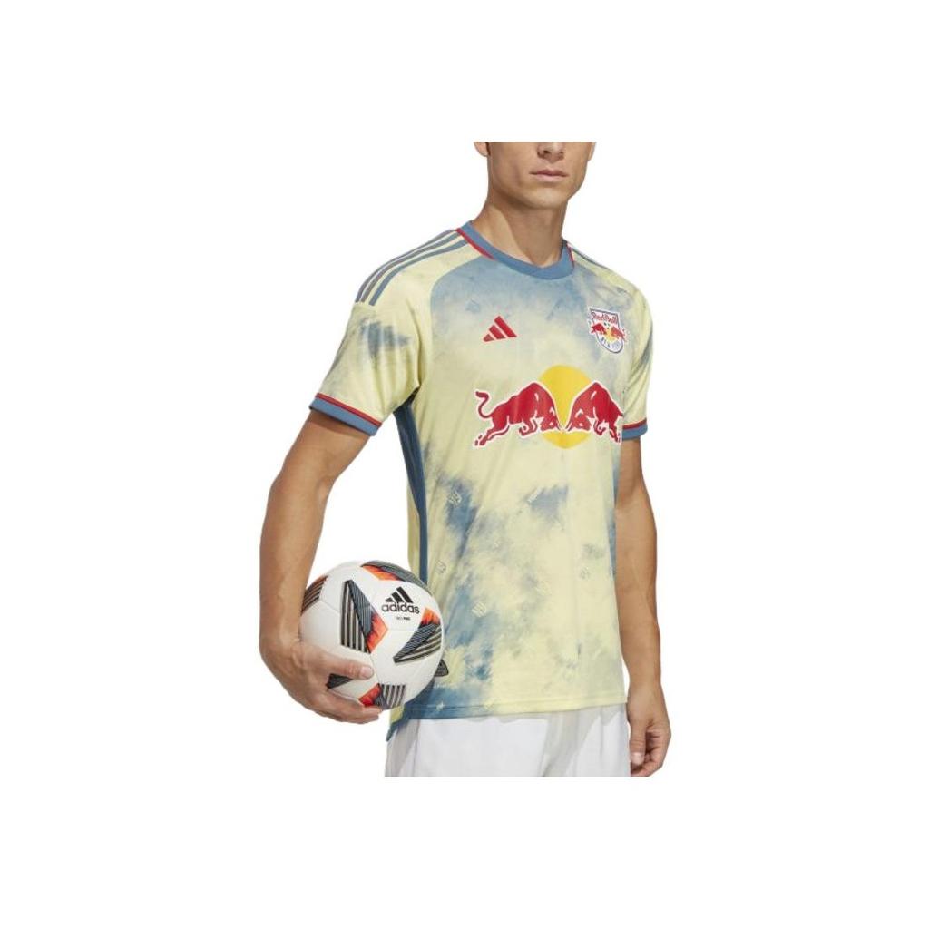 Adidas New York Red Bulls 23/24 Home аутентичная майка Pearl Citrine мужская уличная одежда HI1869
