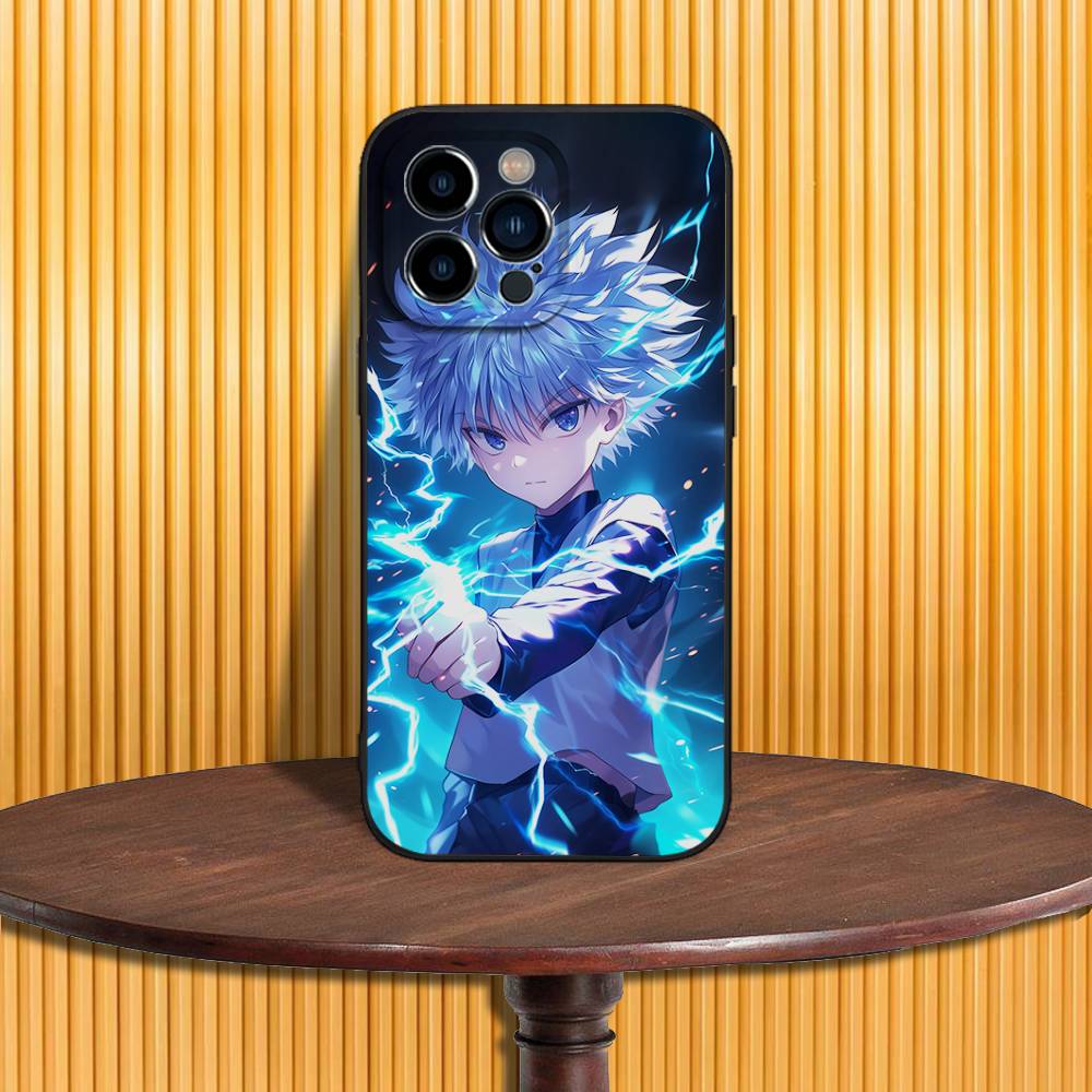 Крутой чехол для телефона Killua Zoldyck для iPhone 17,16,15,14,13,12,11,Pro,Max,Plus,X,XS,SE4,E,Mini,Мягкий черный чехол