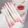 Lip Mud With Lipstick Brush Cushion Air Matte Lip Glaze Cute Tube Mashed Lipstick Waterproof Velvet Muddy Lip Cream
