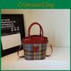 Splicing Fashion Checkered Pattern Women Casual Shoulder Bag For Daily Use