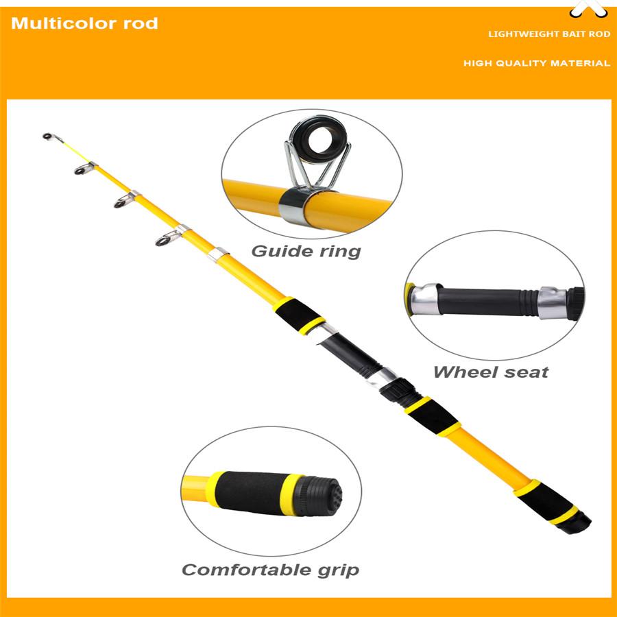 FTK Fibreglass Fishing Rod 1.8M/5.9FT Outdoor Sports Travel Telescopic Fishing Rod Portable Fishing Rod Christmas Gift