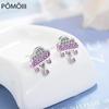 925 Sterling Silver Cute Lovely Mosaic Zircon Cloud Raindrop Earrings For Women Girl Friend Gift Oorbellen S -E780