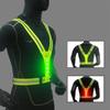 High Visibility Cycling Vests Adjustable LED Running Light  for Night Warning Work Fishing