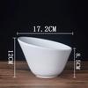 Zhishi Pure White Slanted Serving Bowl