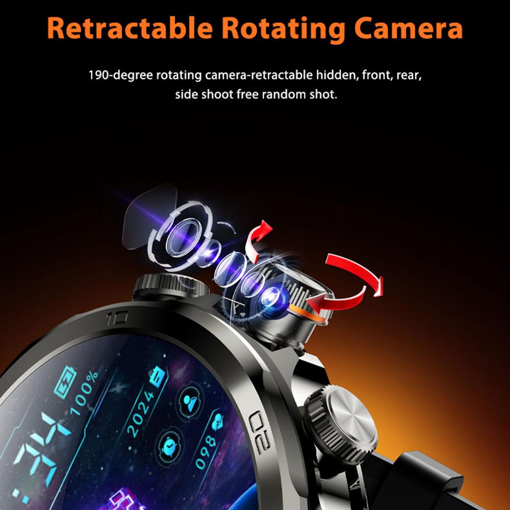 Смарт-часы H19 3+32G с 1,75-дюймовым AMOLED-экраном, выдвижной камерой, SIM-картой 4G, Android 8.1