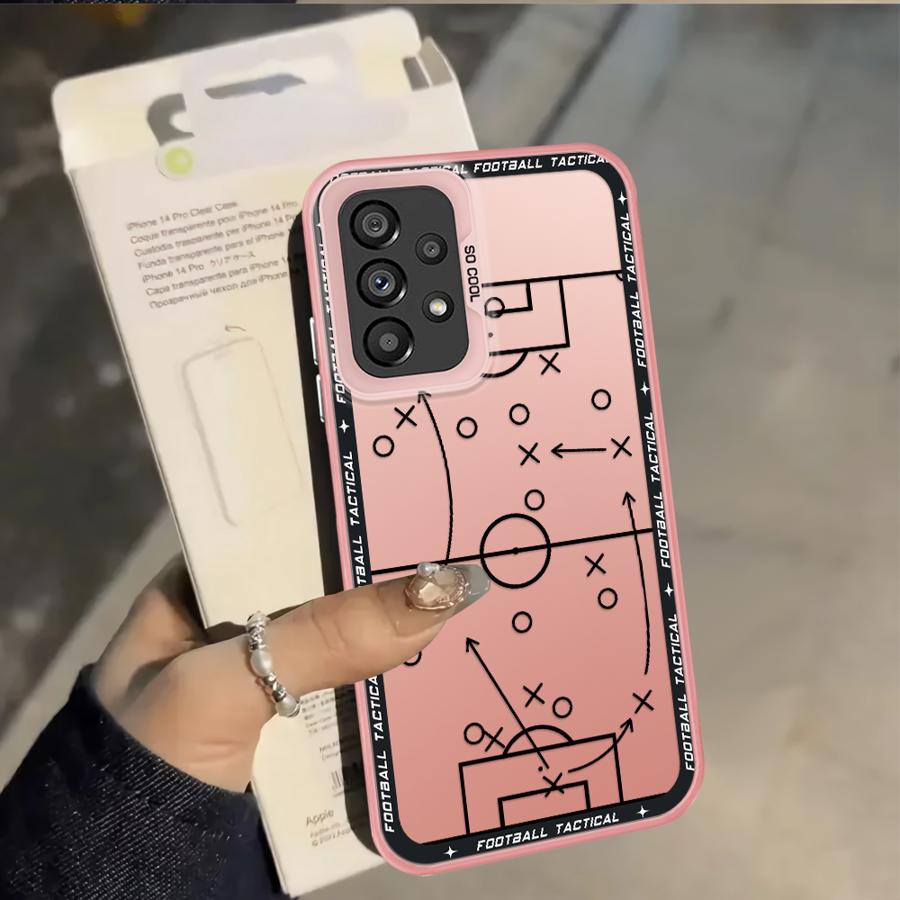 Задняя крышка-чехол для телефона Samsung Galaxy A71 A10 A20 A50 A54 A56 A06 A07 A03 A04 A05 A72 A51 A52 Футбольные тактические рекомендации