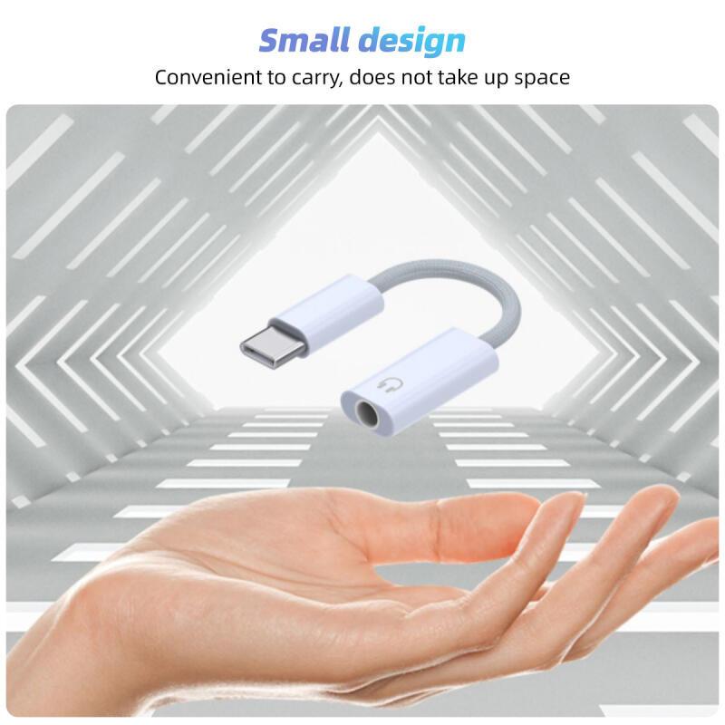 HdoorLink USB Type C 3,5-разъемный адаптер для наушников USB C до 3,5 мм для наушников AUX аудиокабель-адаптер для iphone 15 Huawei Xiaomi