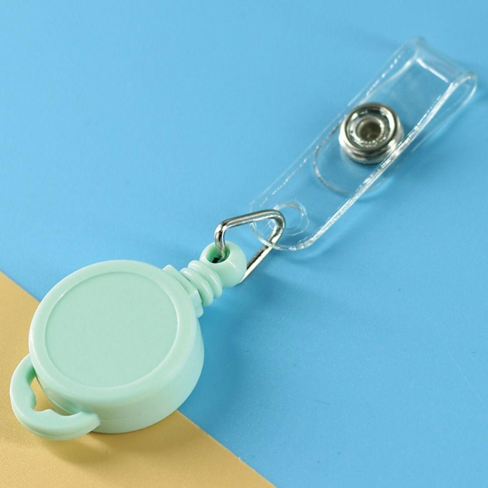 Бейджхолдер с клипсой и ретрактором для бейджа, защита от потери, легко вытягиваемая пряжка, школьные принадлежности