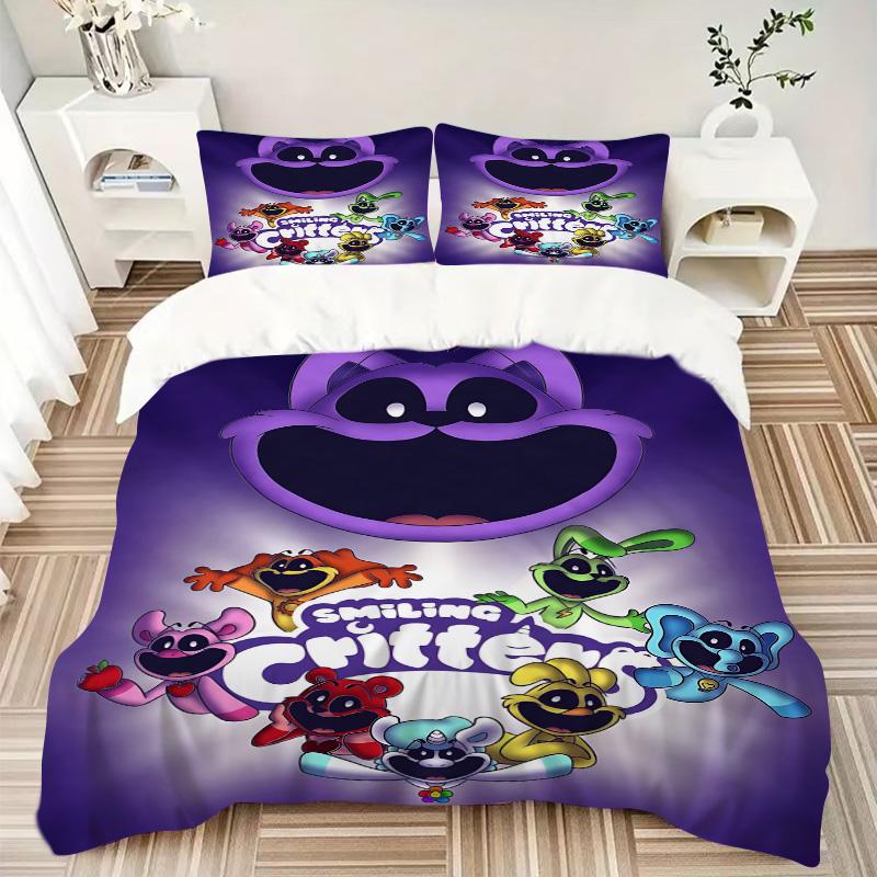 Critters Adventure Print 3Pcs Bedding Setduvet Cover With 2 Bedropillowcase Home Birthday Gift