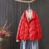 2024 зимняя модная куртка-пуховик свободного покроя с воротником-стойкой в стиле ретро, тонкая универсальная теплая куртка