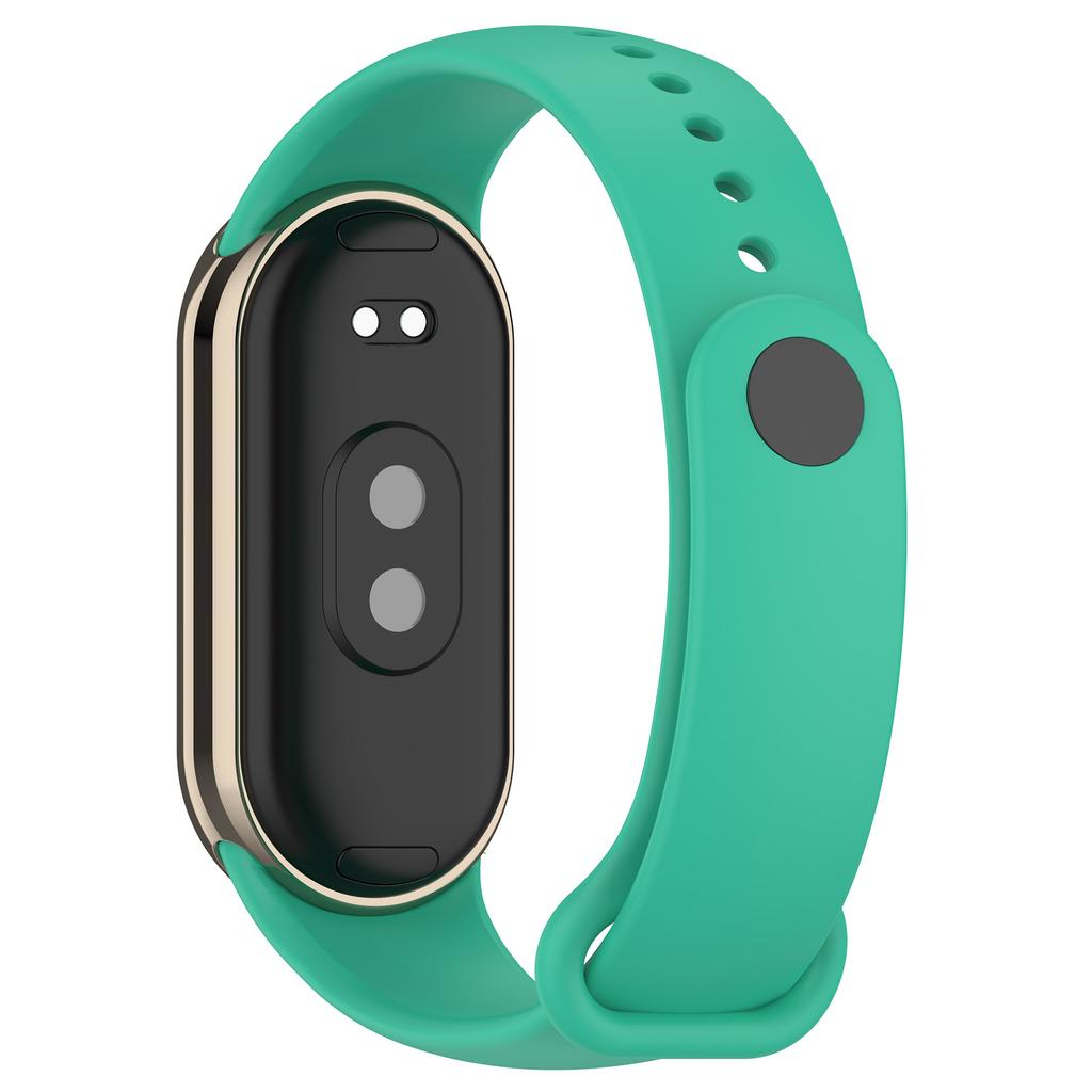 Для Xiaomi Smart Band 9 NFC/Band 9/Band 8 NFC/Band 8 Силиконовый ремешок для часов с металлическим коннектором