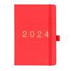 Faux Leather Cover 2024 Planner Notebook 12 Monthly Weekly Agenda Notebook with Elastic Closure Pen Loop Series