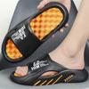 Новые летние мужские массажные тапочки, боковые сандалии для дома и улицы, пляжная повседневная обувь, мягкие подошвы, мужские шлепанцы, мужские сандалии