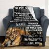 Lion Mom And Cub Home Customize Your Name Blankets Soft Cozy Lightweight Versatile For All Seasons Perfect For Picnics Sofa Office Bed Living Room