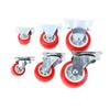 4Pcs 1.5Inch Furniture Casters Wheels Red Rubber Swivel Caster Roller Wheel