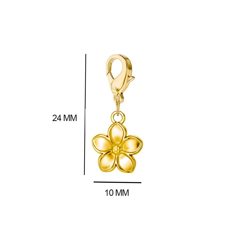 Mini Charms with Lobster Clasp Stainless Steel Gold DIY Pendant for Figaro Chain Bracelet Woman Flower Heart Sun Jewelry