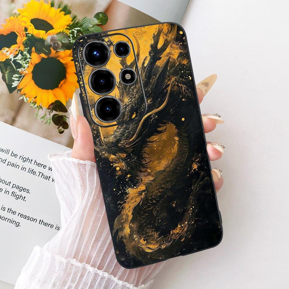 Для Itel S26 Ultra 2026 Крутой Чехол для Телефона с Рисунком Дракона и Тигра Для Itel Super 26 Ultra 26Ultra Черный Силиконовый Мягкий Чехол
