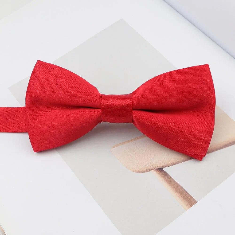 Мужской однотонный галстук-бабочка, модный регулируемый смокинг, классический галстук-бабочка для свадебной вечеринки