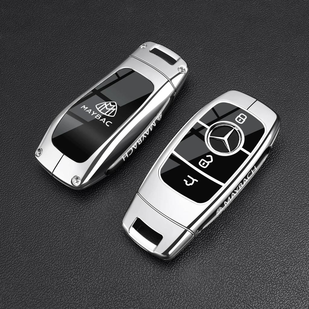 OQA4 Car Key Case Cover for Mercedes Benz C S A Class W206 W223 S350 C260 C300 S400 S450 S480 S500 Smart Key Holder Keychain