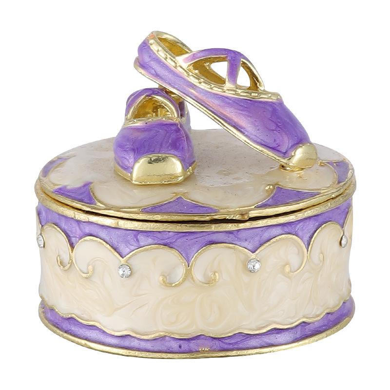 Enamel Jewelry Gift Ballet Shoe Box Ring Jewelry Storage Box Decorative Item