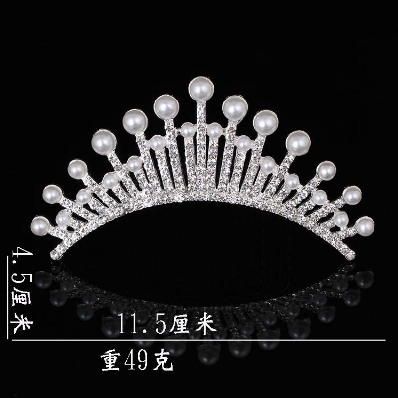Детская тиара из сплава для девочек, тиара для любви, гребень для волос принцессы, стразы, жемчуг, тиара на день рождения