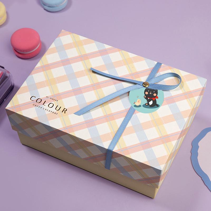 500шт милый кот спасибо наклейки круглые мультяшные животные клейкая печать этикетки