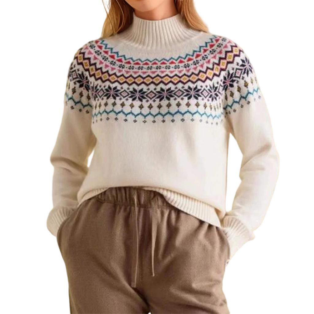 Женский модный свитер с круглым вырезом, свободный, с длинным рукавом, вязаный топ