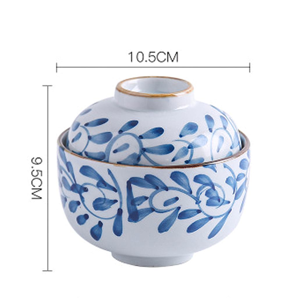 Ceramic Stew Pot Soup Bowl Tableware Lid 230ML Stew Cup Dinnerware Egg Cup Household Kitchen Supplies Eco-friendly Snack Bowl