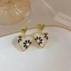 Exquisite Heart Shape Daisy Stud Earrings For Women Shiny Zircon Sweet Flower Long Tassel Earring Party Wedding Jewelry