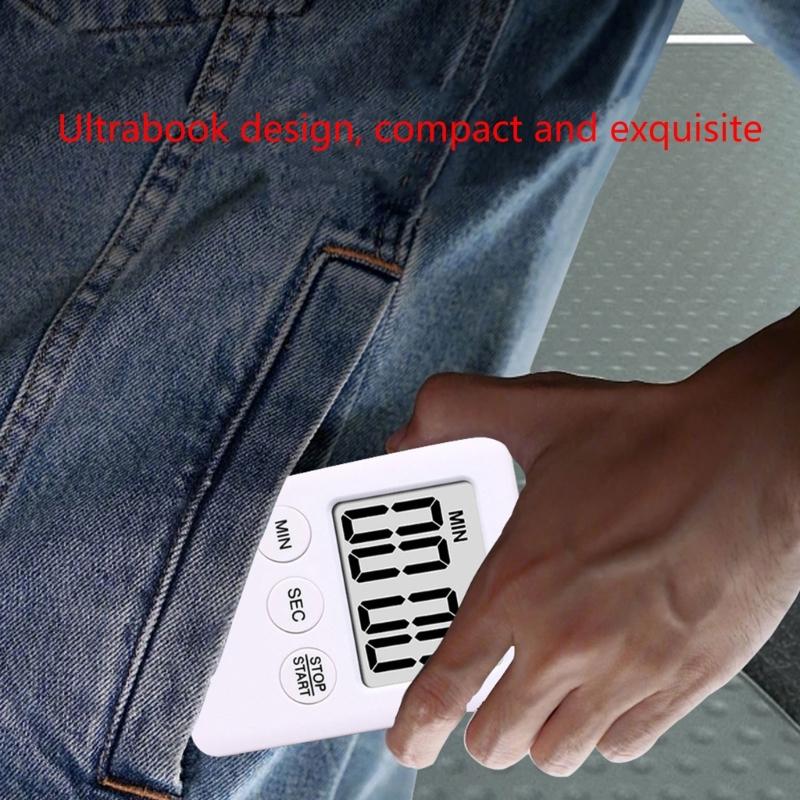 Digital Kitchen Timer Magnetic Countdown Countup Timer with Large LCD Display Easy for Cooking and Studying