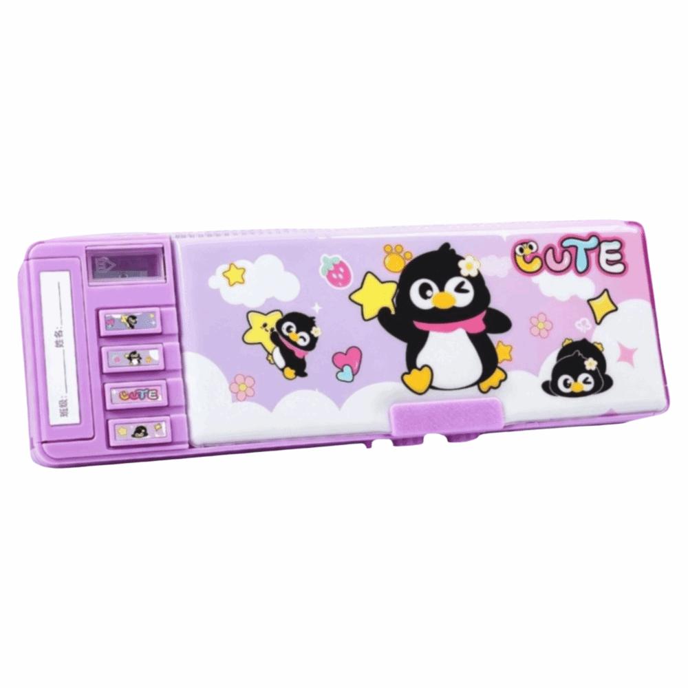 Large Capacity Pencil Case Password Lock Stationery Organizer Cartoon Stationery Box  Kids