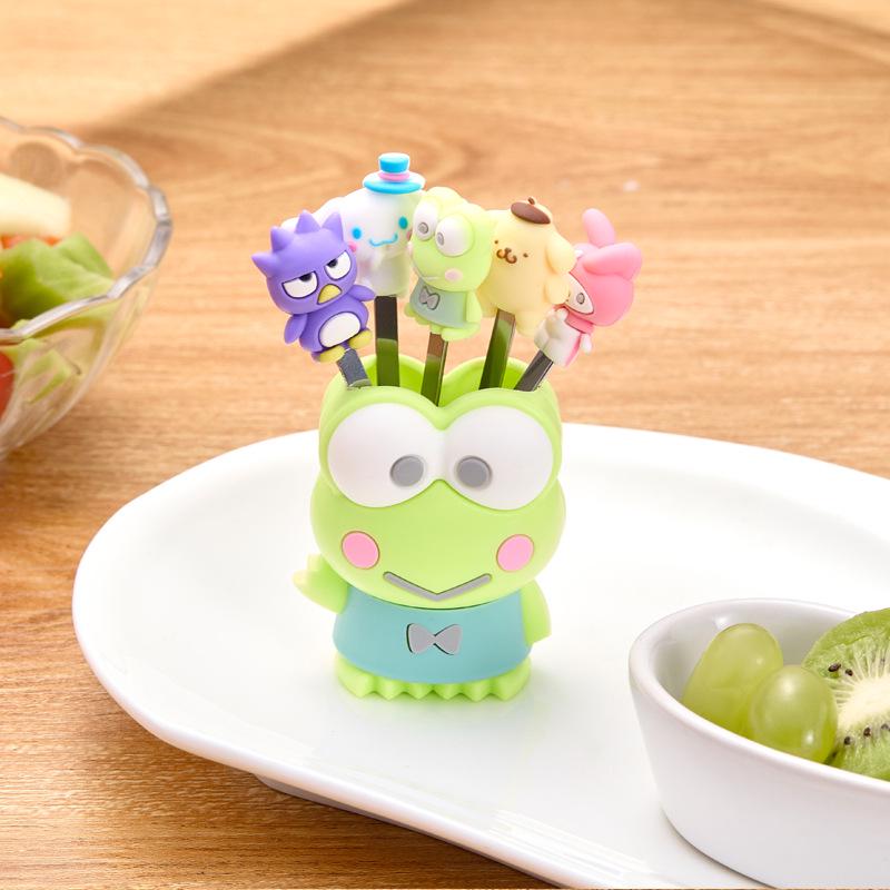 Детские вилки для фруктов из нержавеющей стали - Милые десертные и пирожные вилки с банкой для хранения для домашнего использования для малышей