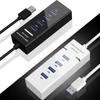 USB 3.0 концентратор, 4 порта, высокоскоростной разветвитель, мульти USB-адаптер расширения для ноутбука/ПК/настольного компьютера, скорость передачи 5 Гбит/с, Plug & Play