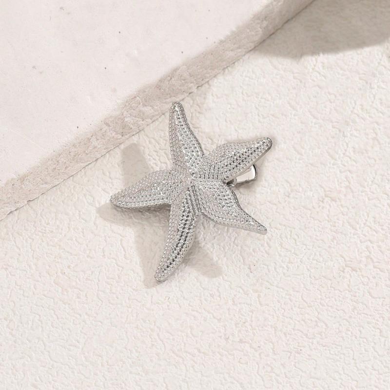 1/3Pcs Fashion Shell Starfish Hair Clips Y2K Vacation Style Hairpins Women Girls Metal Side Bangs Clips Hair Accessories Gifts